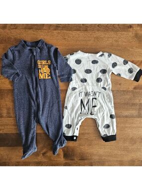 5/$25 Baby Boys Sleeper And  Romper Lot 3-6 Months George
